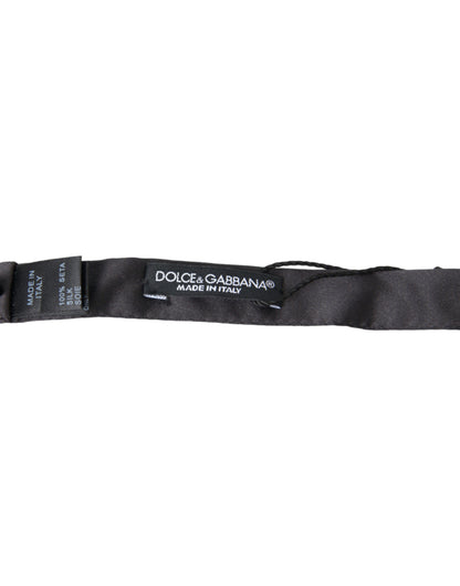 Dolce &amp; Gabbana Elegant Antracit Silke Butterfly