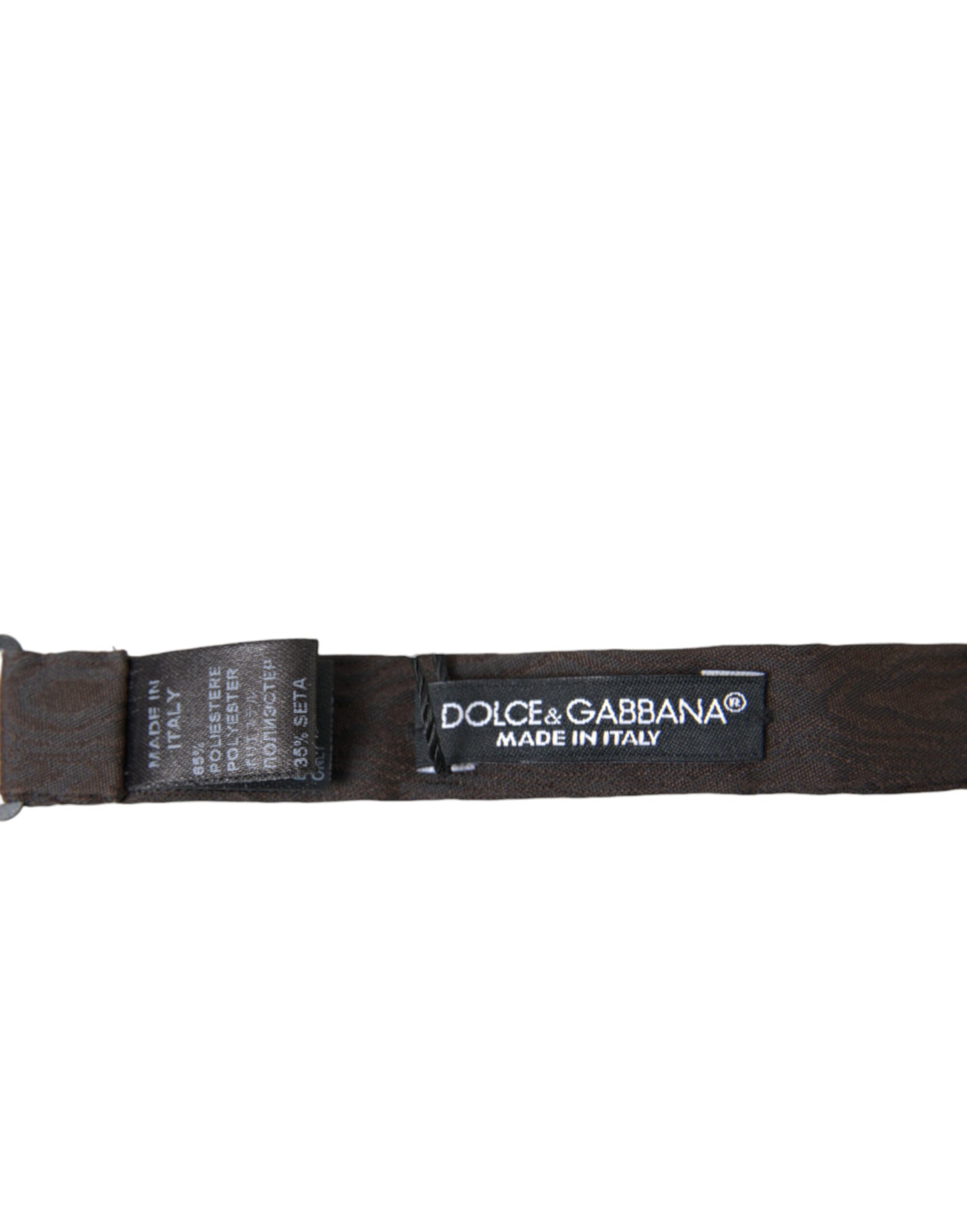 Dolce &amp; Gabbana elegant brun silkeblend sløjfe