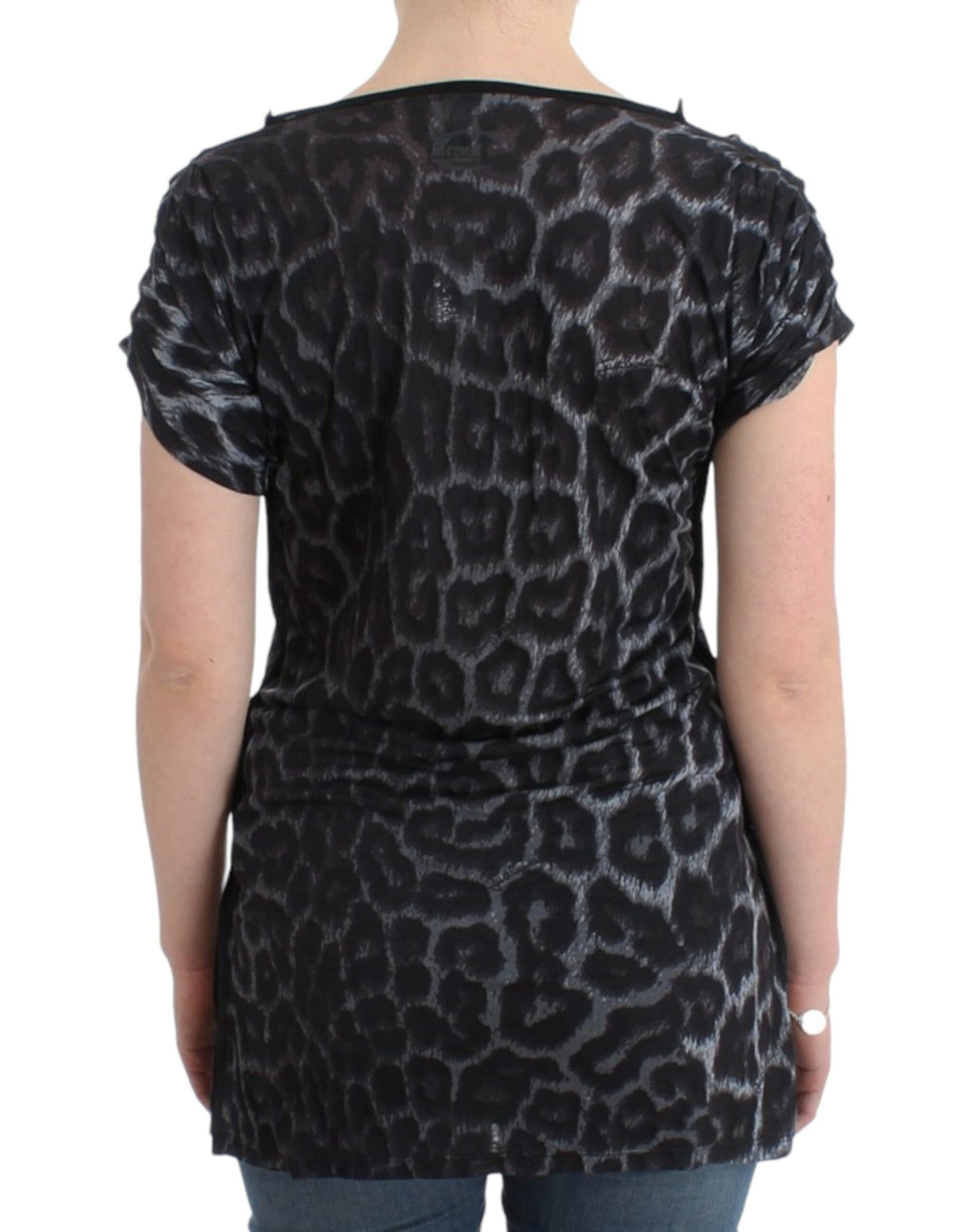 Cavalli Sultry Leopard V-hals Modal Top