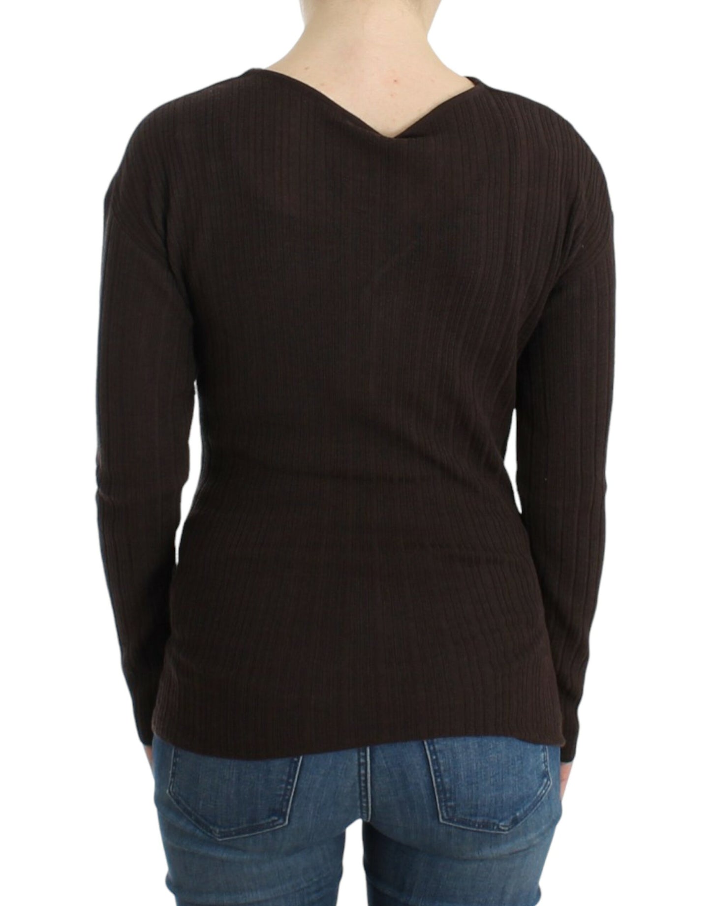 Cavalli Chic Keyhole Virgin Wool Sweater