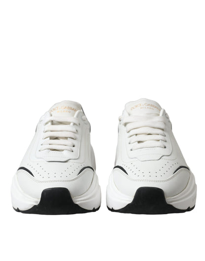 Dolce &amp; Gabbana Chic Sort &amp; Hvide Daymaster Lædersneakers