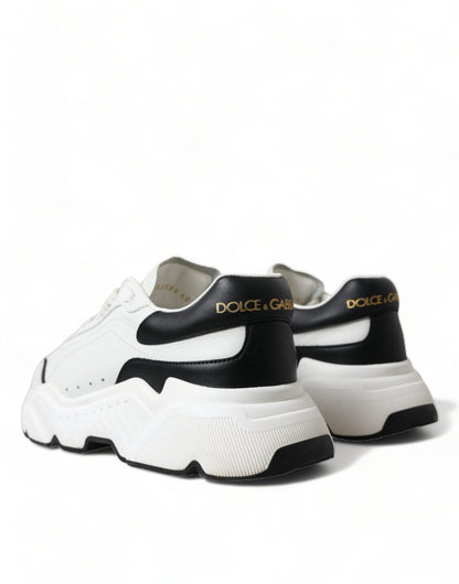 Dolce &amp; Gabbana Chic Sort &amp; Hvide Daymaster Lædersneakers