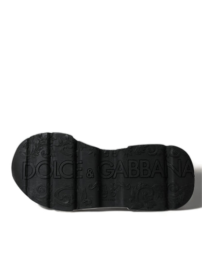 Dolce &amp; Gabbana Chic Sort &amp; Hvide Daymaster Lædersneakers