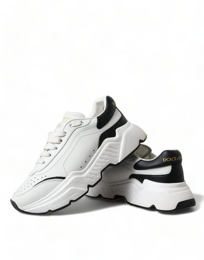 Dolce &amp; Gabbana Chic Sort &amp; Hvide Daymaster Lædersneakers