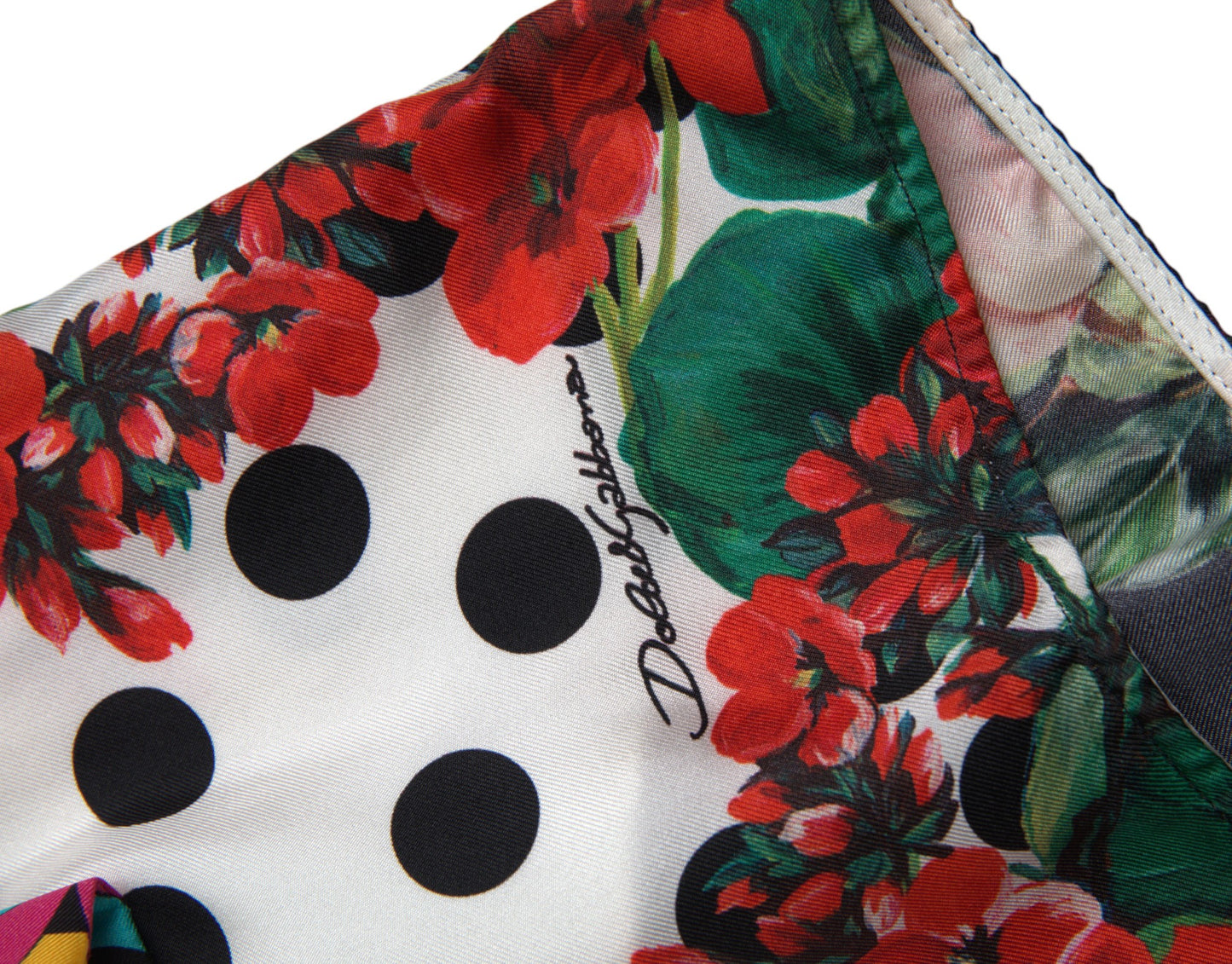 Dolce &amp; Gabbana Flerfarvede Silke Højtaljede Hotpants