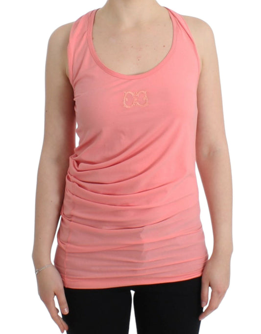 Cavalli Chic Pink bomuldsblanding tanktop