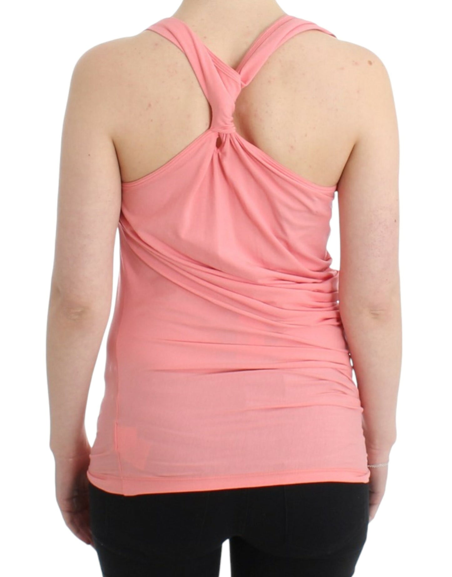 Cavalli Chic Pink bomuldsblanding tanktop