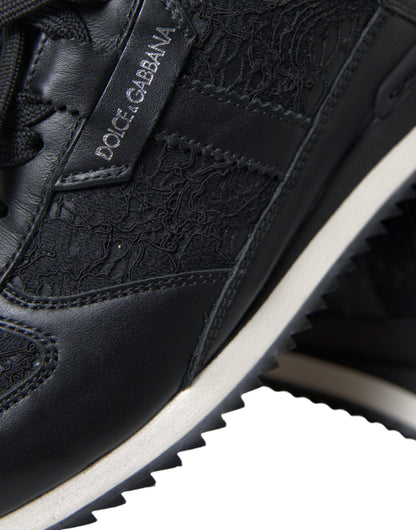 Dolce &amp; Gabbana Elegante Sorte Klassiske Sneakers