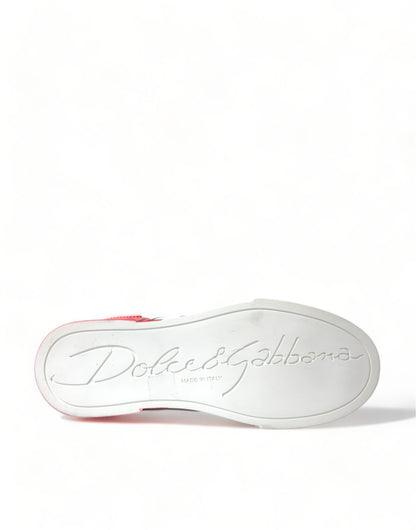 Dolce &amp; Gabbana Elegante Hvide Læder Portofino Sneakers