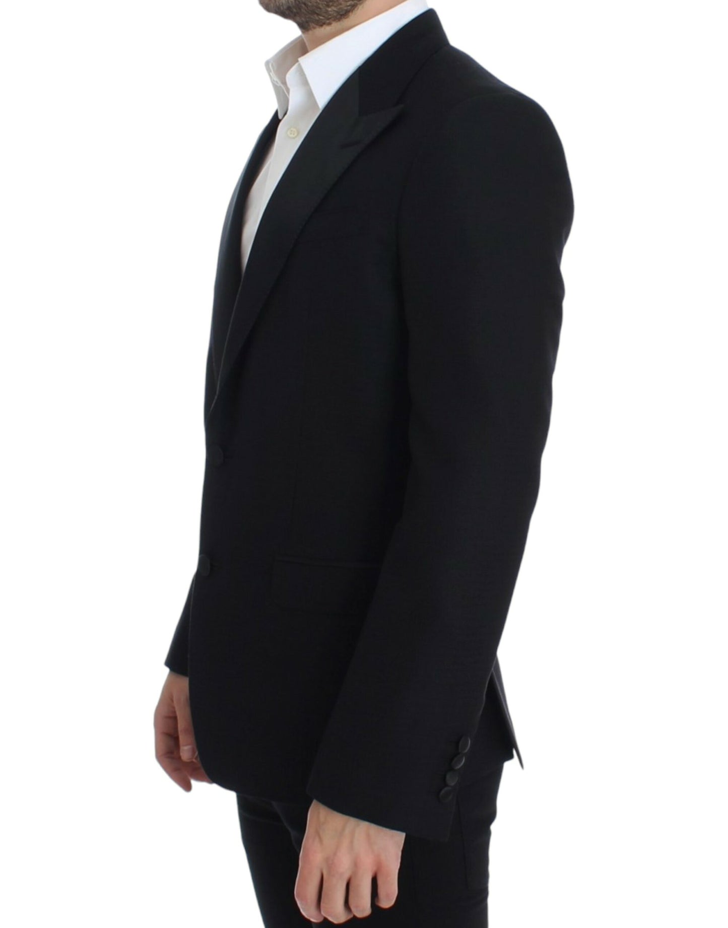 Dolce &amp; Gabbana Elegant Black Silk Blend Sicilia Blazer