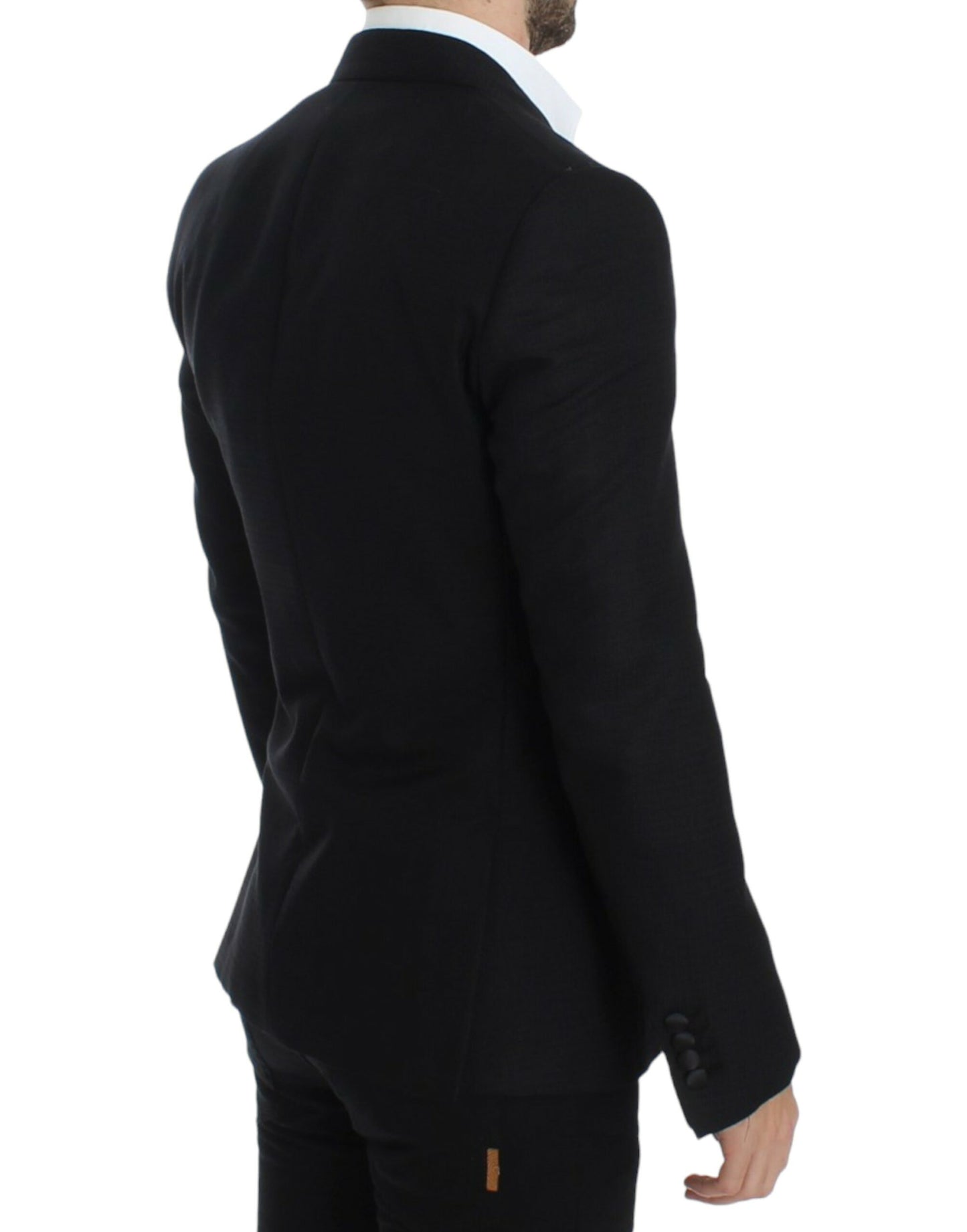 Dolce &amp; Gabbana Elegant Black Silk Blend Sicilia Blazer