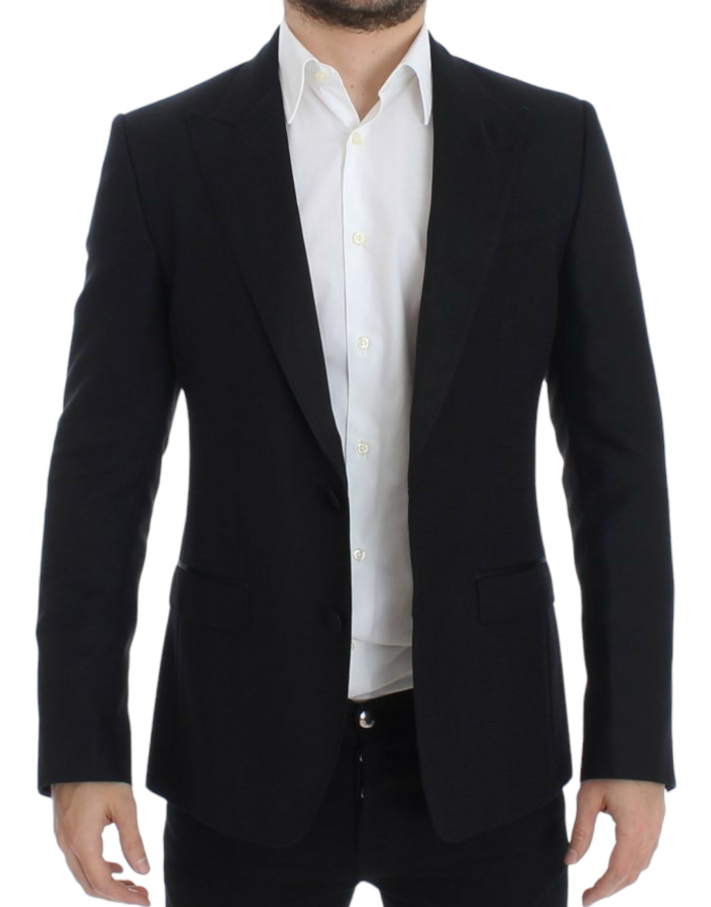 Dolce &amp; Gabbana Elegant Black Silk Blend Sicilia Blazer