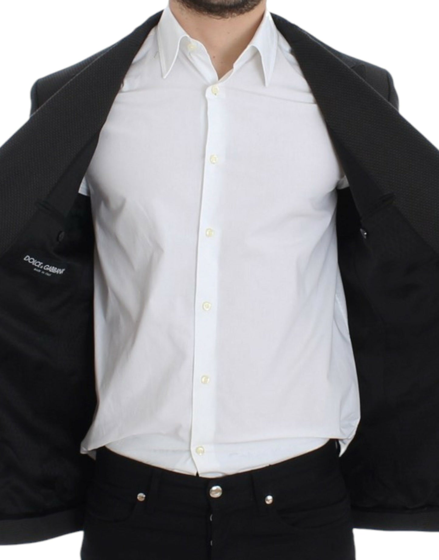 Dolce &amp; Gabbana Elegant Slim Fit Dobbeltradet Blazer