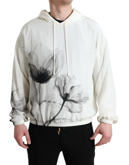 Dolce &amp; Gabbana Elegant Blomster Silke Hættetrøje