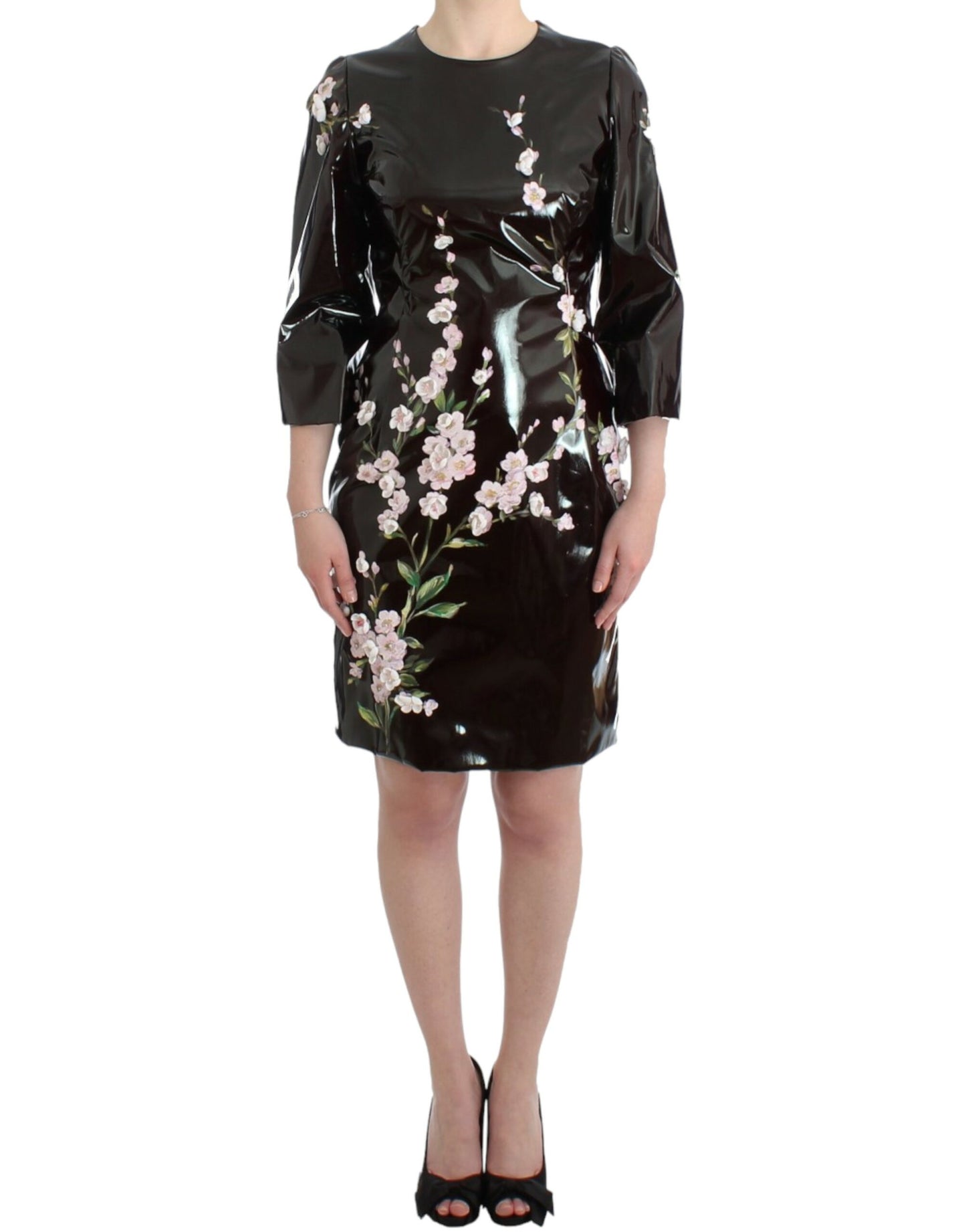 Dolce &amp; Gabbana Elegant Shift Dress med blomsterudsmykning