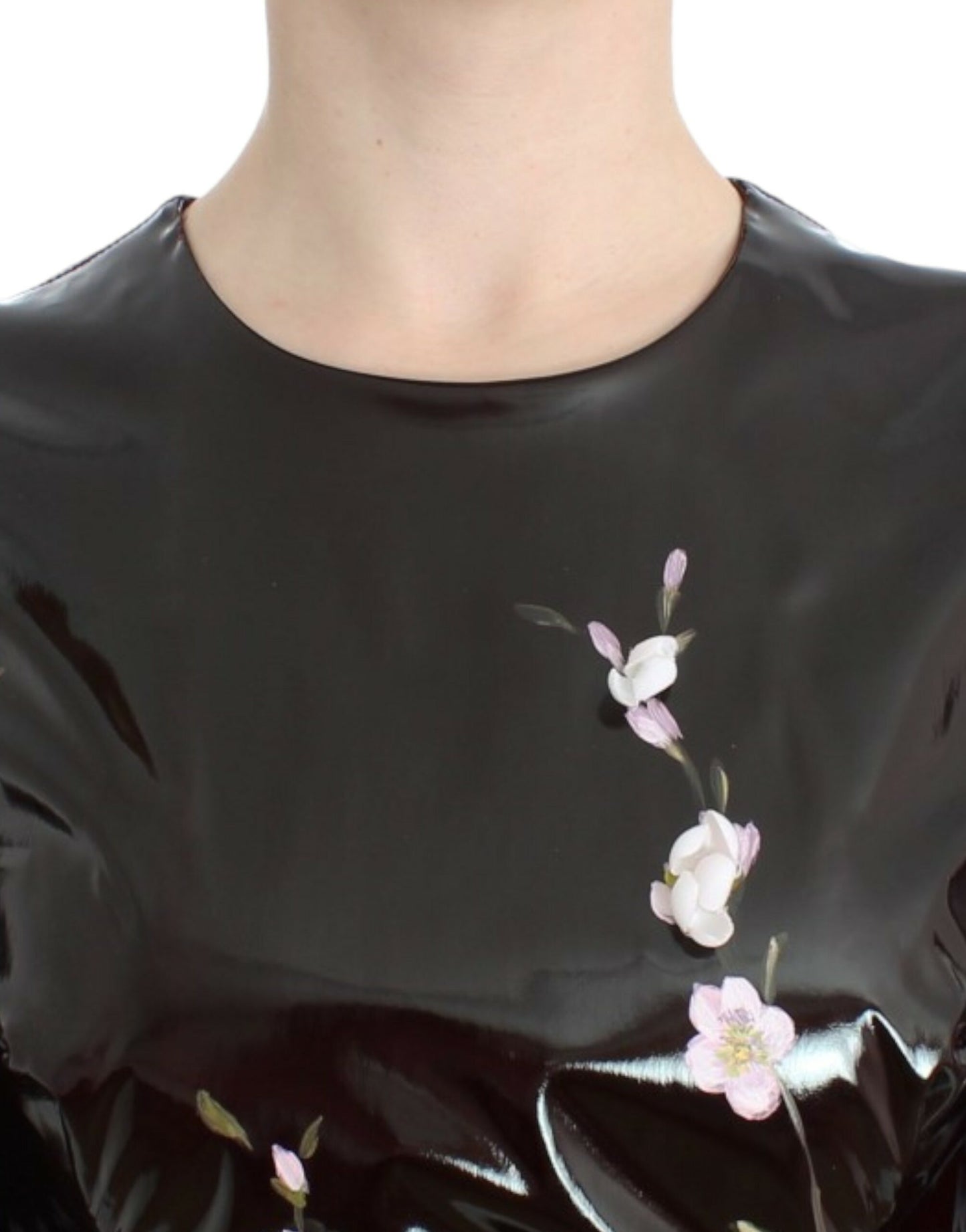 Dolce &amp; Gabbana Elegant Shift Dress med blomsterudsmykning