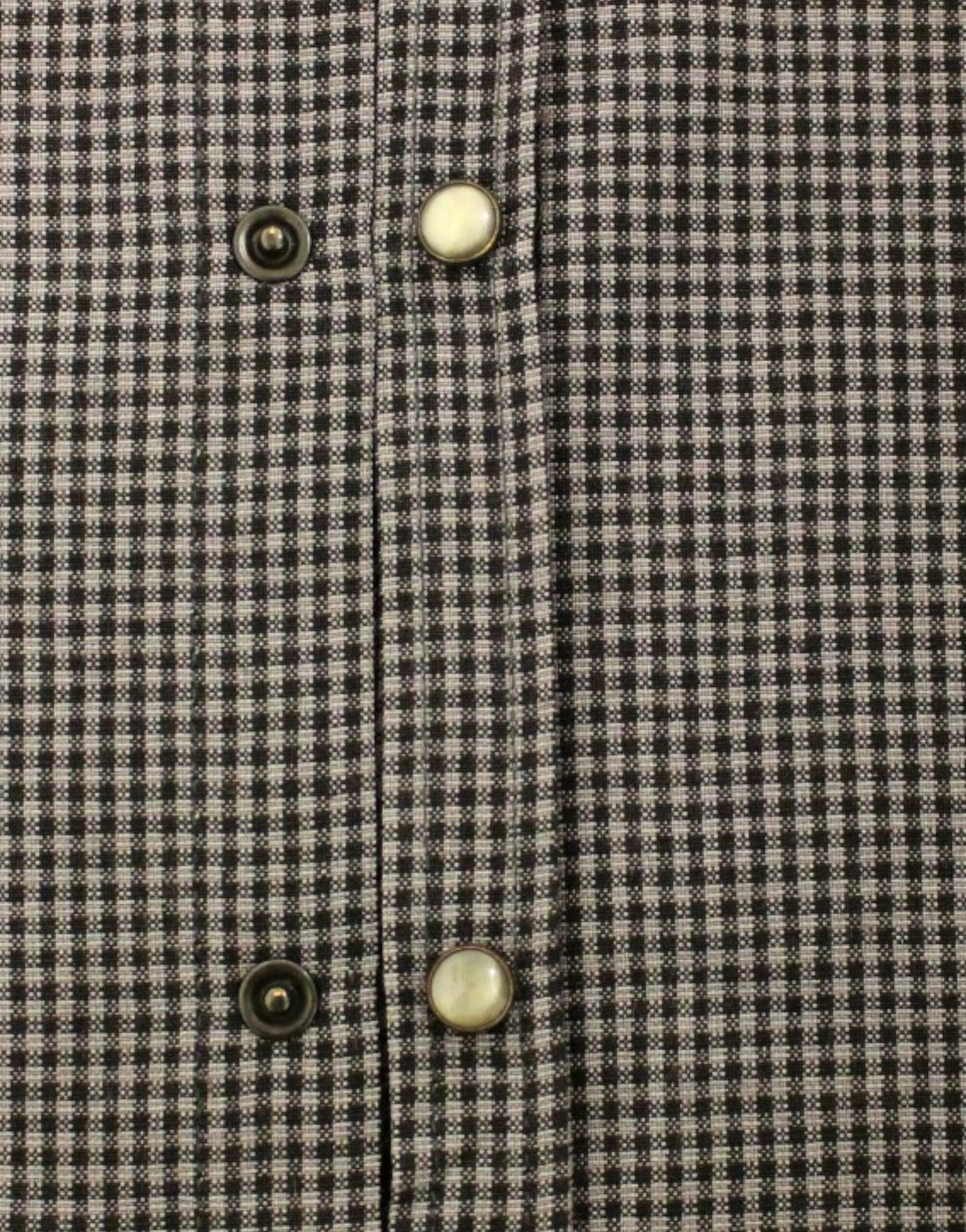 Kostume National Chic Grå Ternet Casual Linen Blend Shirt