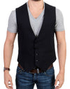 Costume National Elegant Stribet Casual Vest - Bomuldsblanding