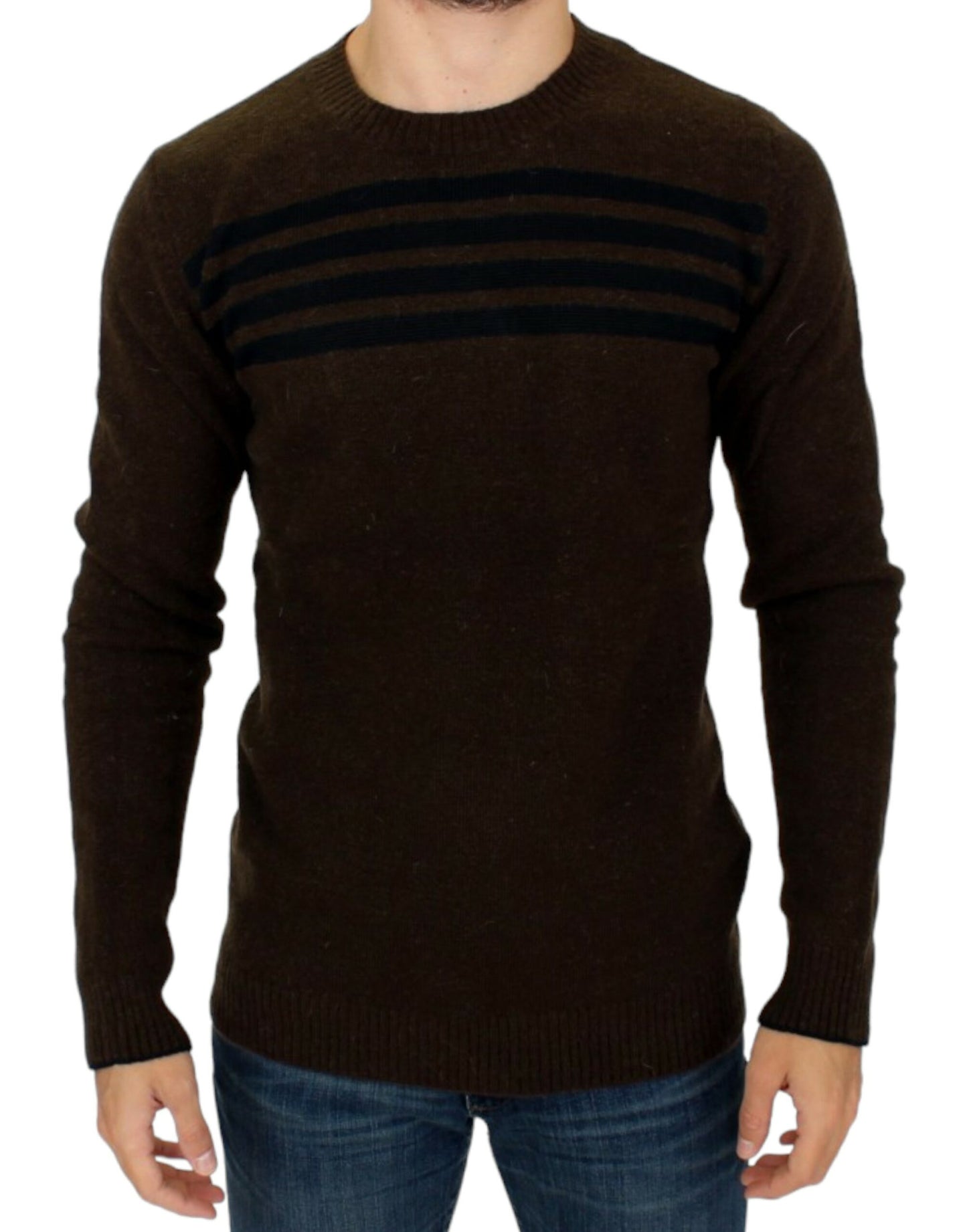 Costume National Elegant Crewneck Stribet Sweater Pullover