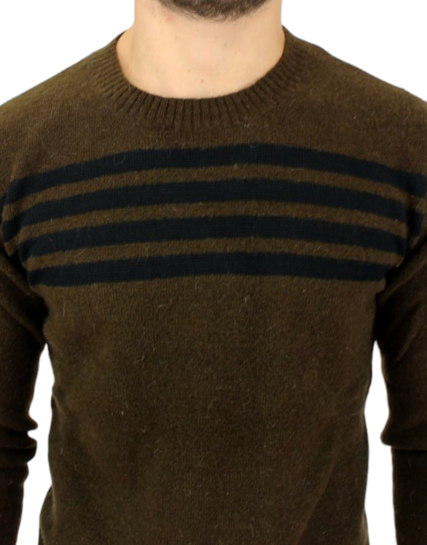 Costume National Elegant Crewneck Stribet Sweater Pullover