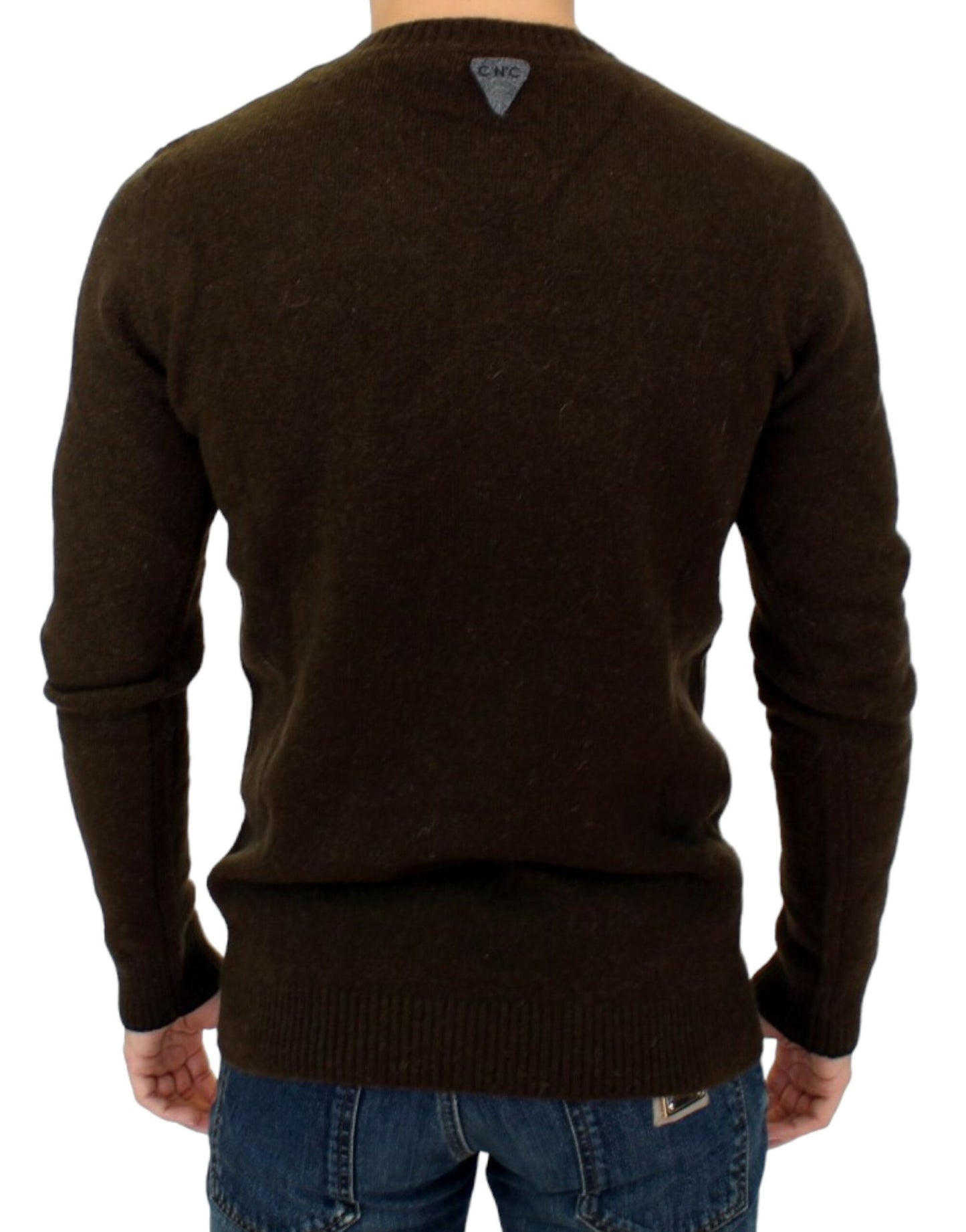 Costume National Elegant Crewneck Stribet Sweater Pullover