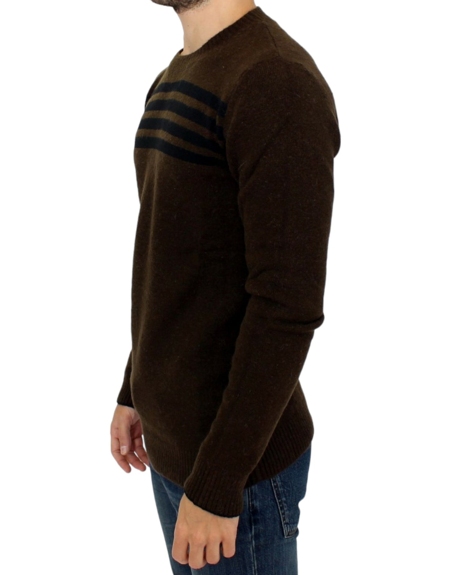 Costume National Elegant Crewneck Stribet Sweater Pullover