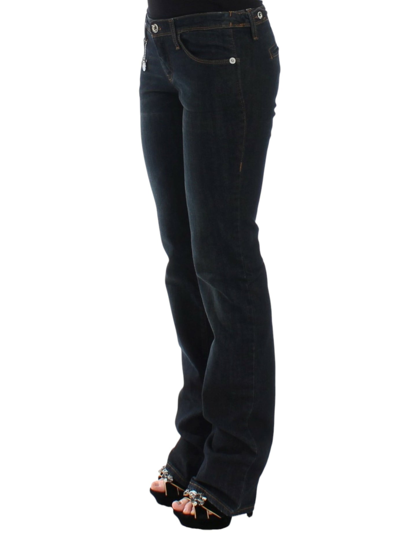 Kostume National Chic Blue Slim Fit Denim Delight