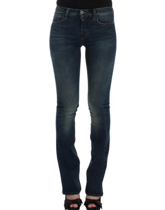 Kostume National Chic Blue Straight Leg Designer Jeans