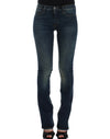 Kostume National Chic Blue Straight Leg Designer Jeans