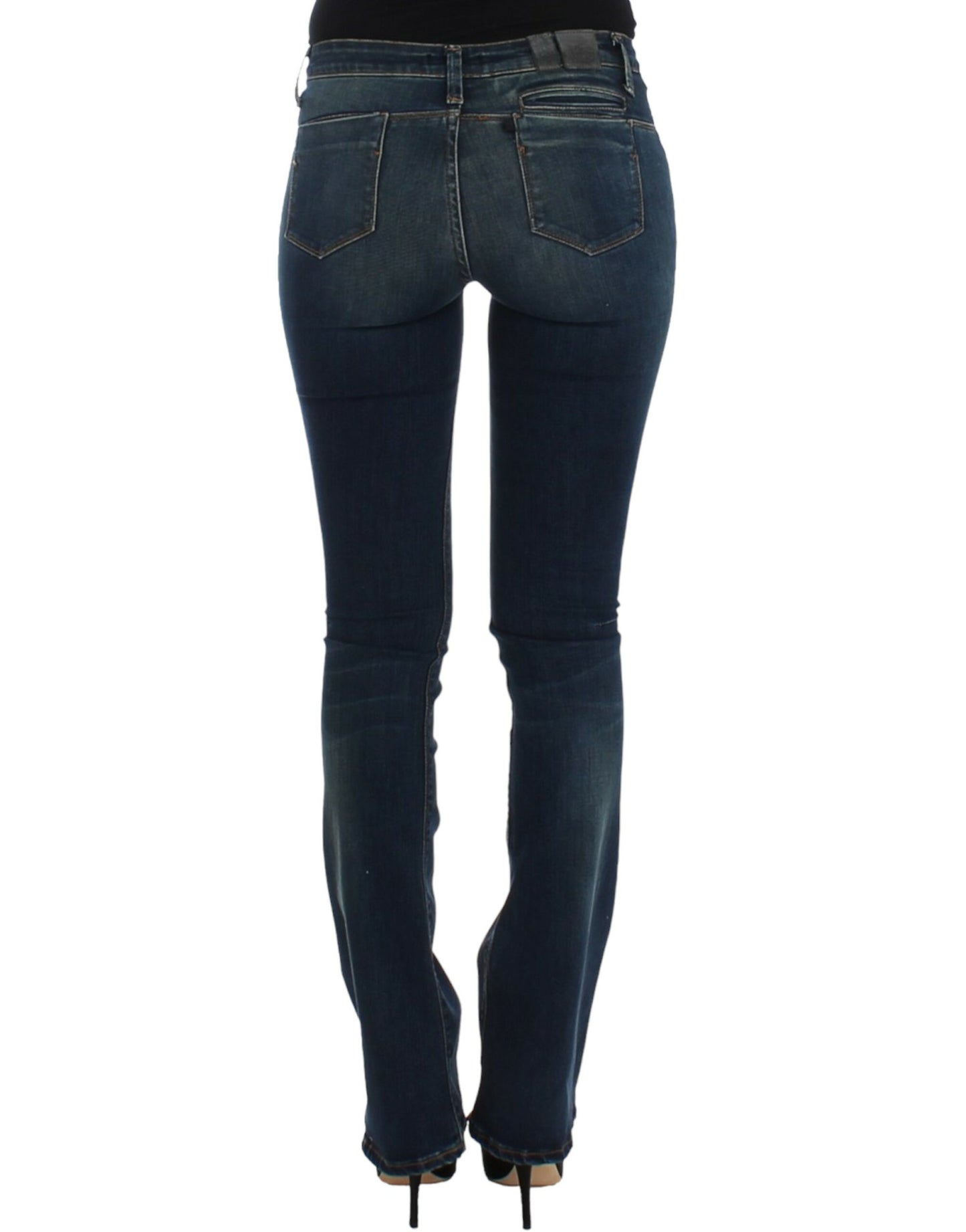 Kostume National Chic Blue Straight Leg Designer Jeans