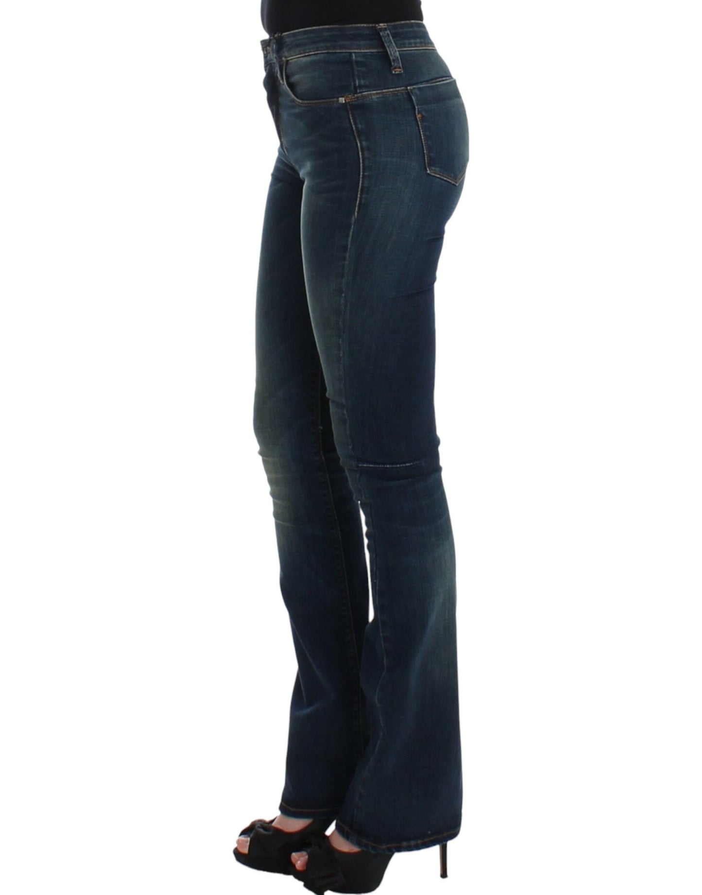 Kostume National Chic Blue Straight Leg Designer Jeans