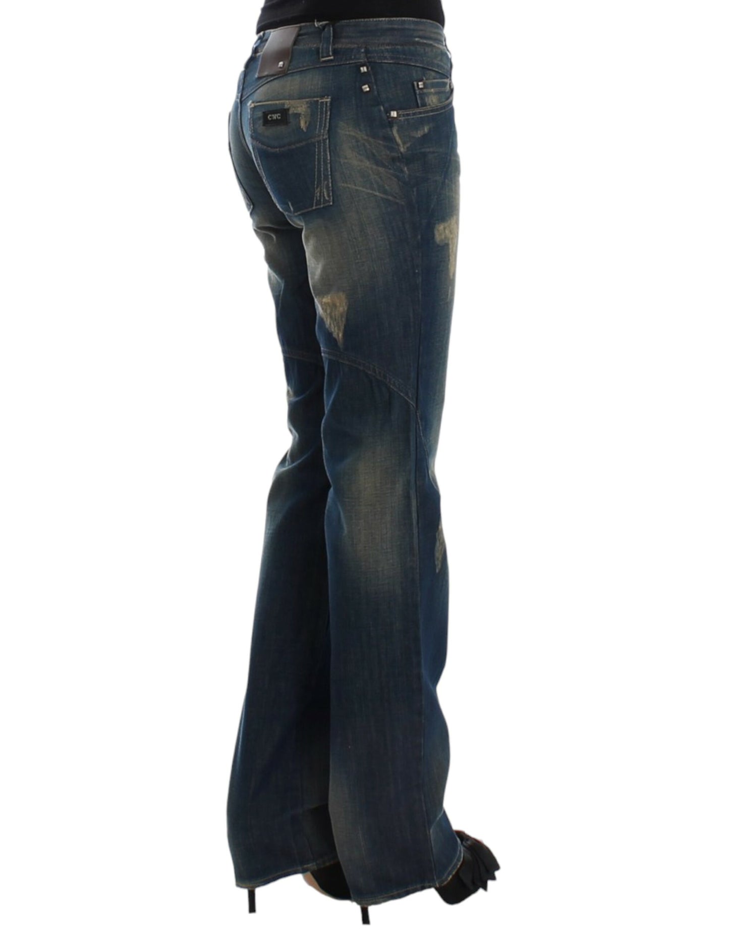 Kostume National Chic Straight Leg Blue Denim Jeans