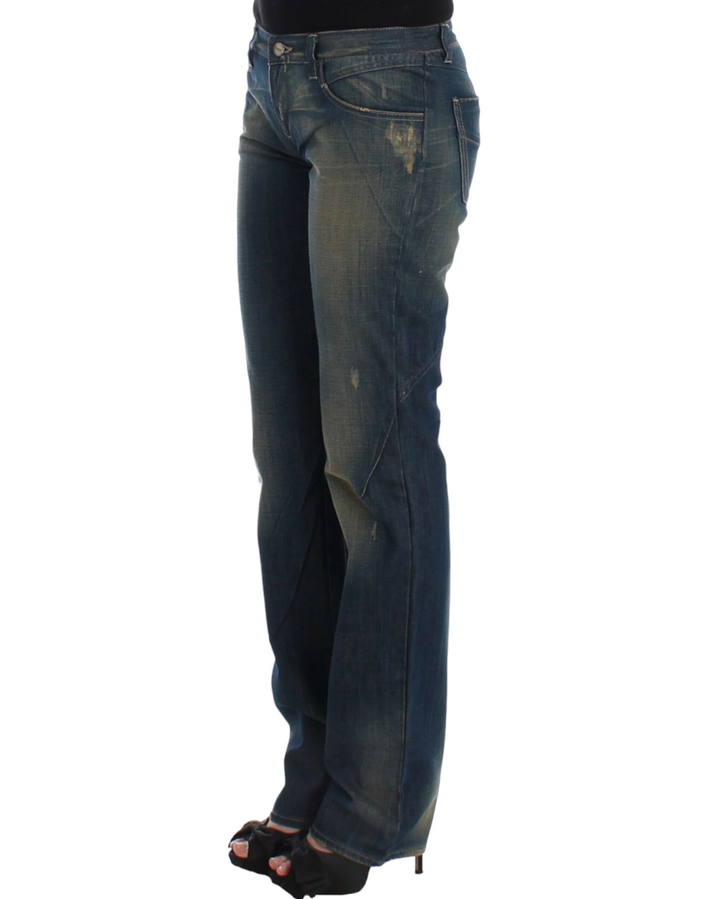 Kostume National Chic Straight Leg Blue Denim Jeans