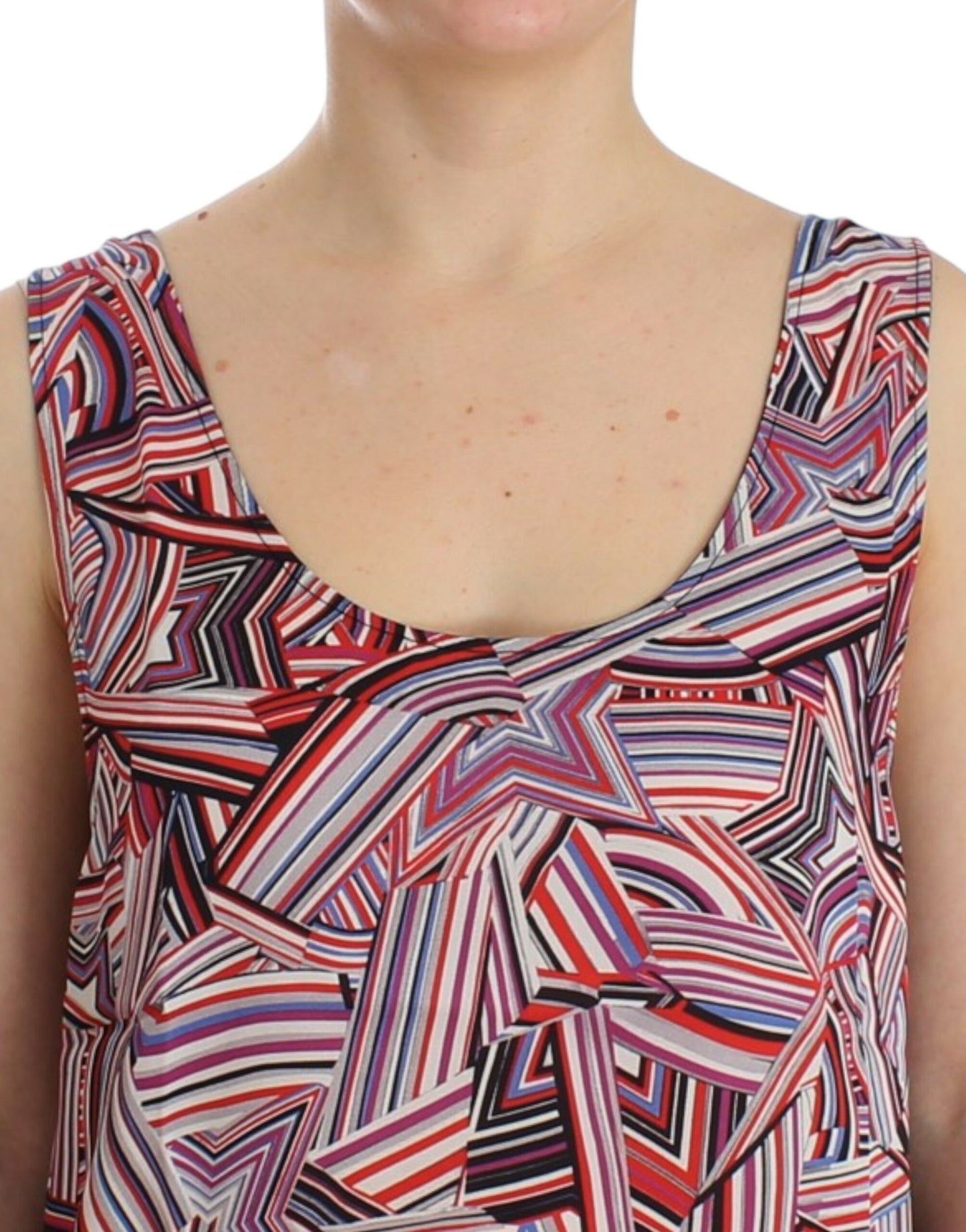 Costume National Chic Multicolor Ærmeløs Top