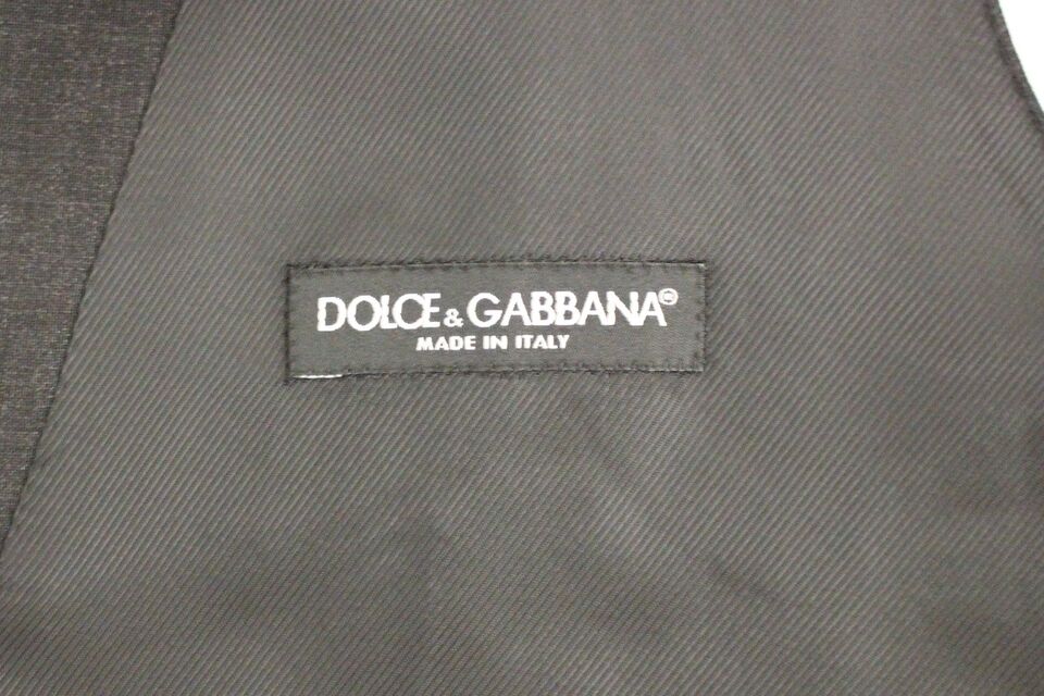 Dolce &amp; Gabbana elegant grå uldkjolevest