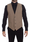 Dolce & Gabbana Elegant beige bomuldskjolevest – Slim Fit