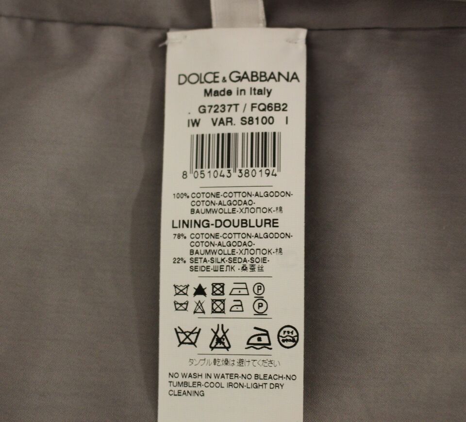 Dolce &amp; Gabbana Elegant Grey Slim Fit Dress Vest