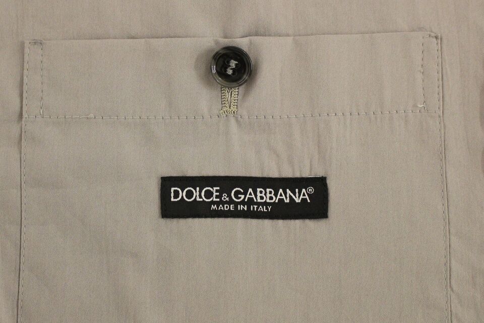 Dolce &amp; Gabbana Elegant Grey Slim Fit Dress Vest