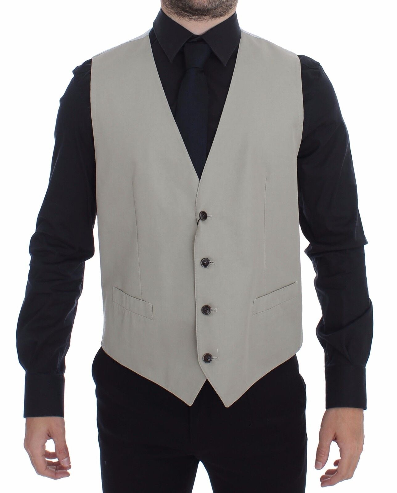 Dolce &amp; Gabbana Elegant beige bomuldssilkekjolevest