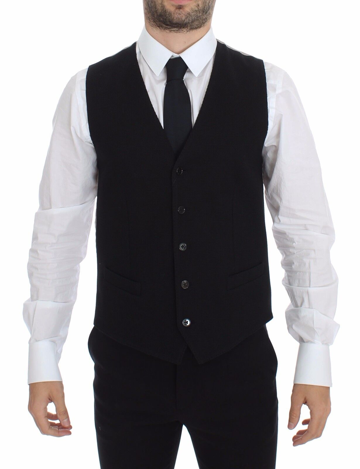 Dolce &amp; Gabbana Elegant sort silkekjolevest