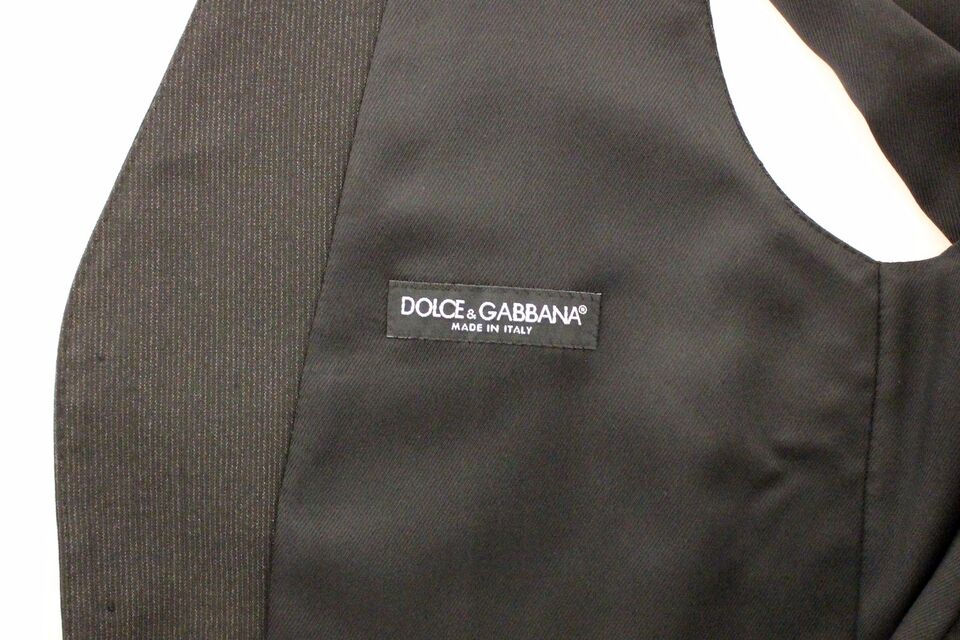 Dolce &amp; Gabbana Classic Grey Wool Blend Dress Vest