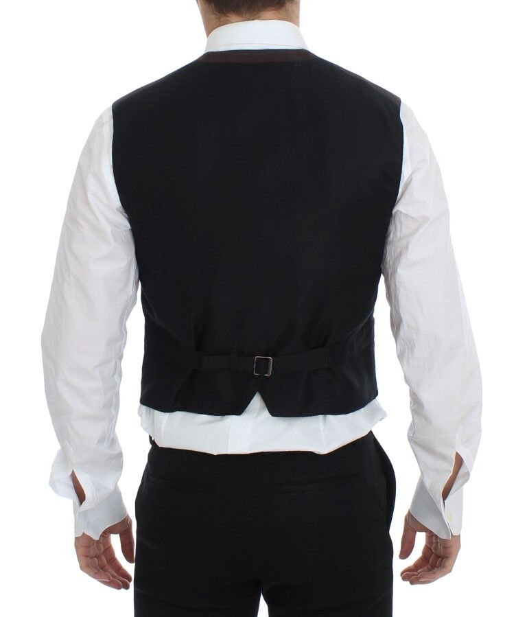 Dolce &amp; Gabbana elegant brun bomuldsblanding kjole vest