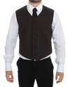 Dolce & Gabbana elegant brun bomuldsblanding kjole vest