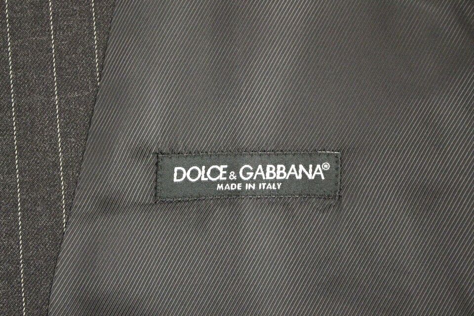 Dolce &amp; Gabbana Elegant gråstribet kjolevest