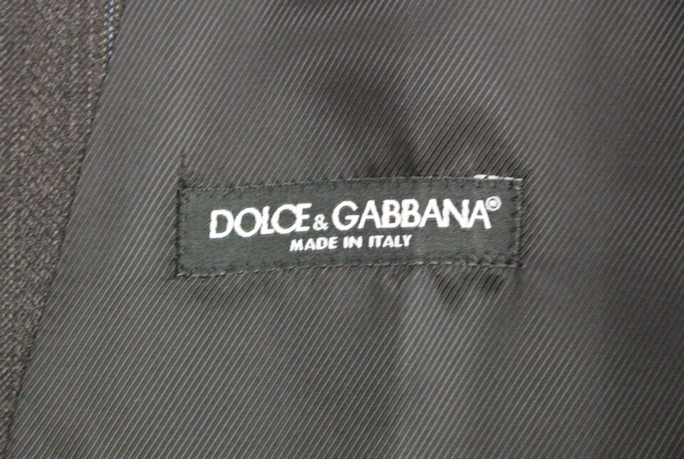 Dolce &amp; Gabbana Elegant stribet grå kjole vest