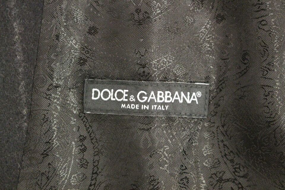 Dolce &amp; Gabbana Elegant sortstribet enkeltradet kjolevest