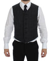 Dolce & Gabbana Elegant Grey Wool Blend Dress Vest