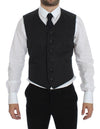 Dolce & Gabbana Elegant Grey Wool Blend Dress Vest