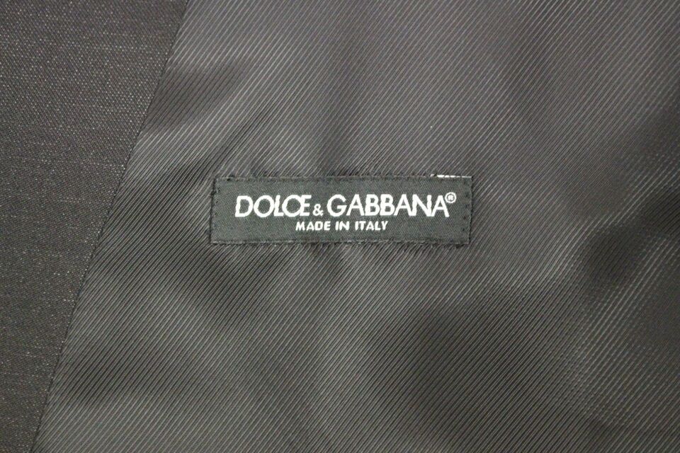 Dolce &amp; Gabbana Elegant Grey Wool Blend Dress Vest