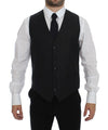 Dolce & Gabbana Elegant Grey Wool Blend Dress Vest